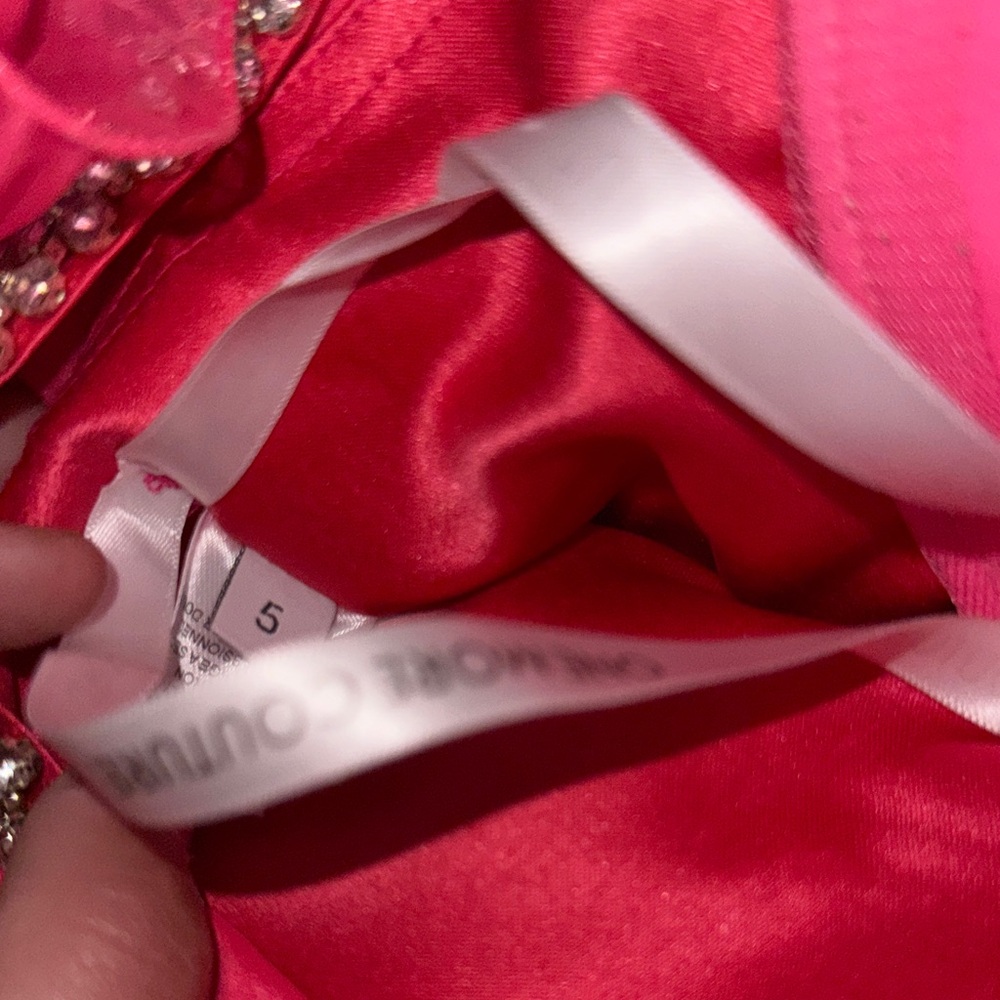 Chic Fuchsia Ruffled Kids Dress - Picture 2 of 5